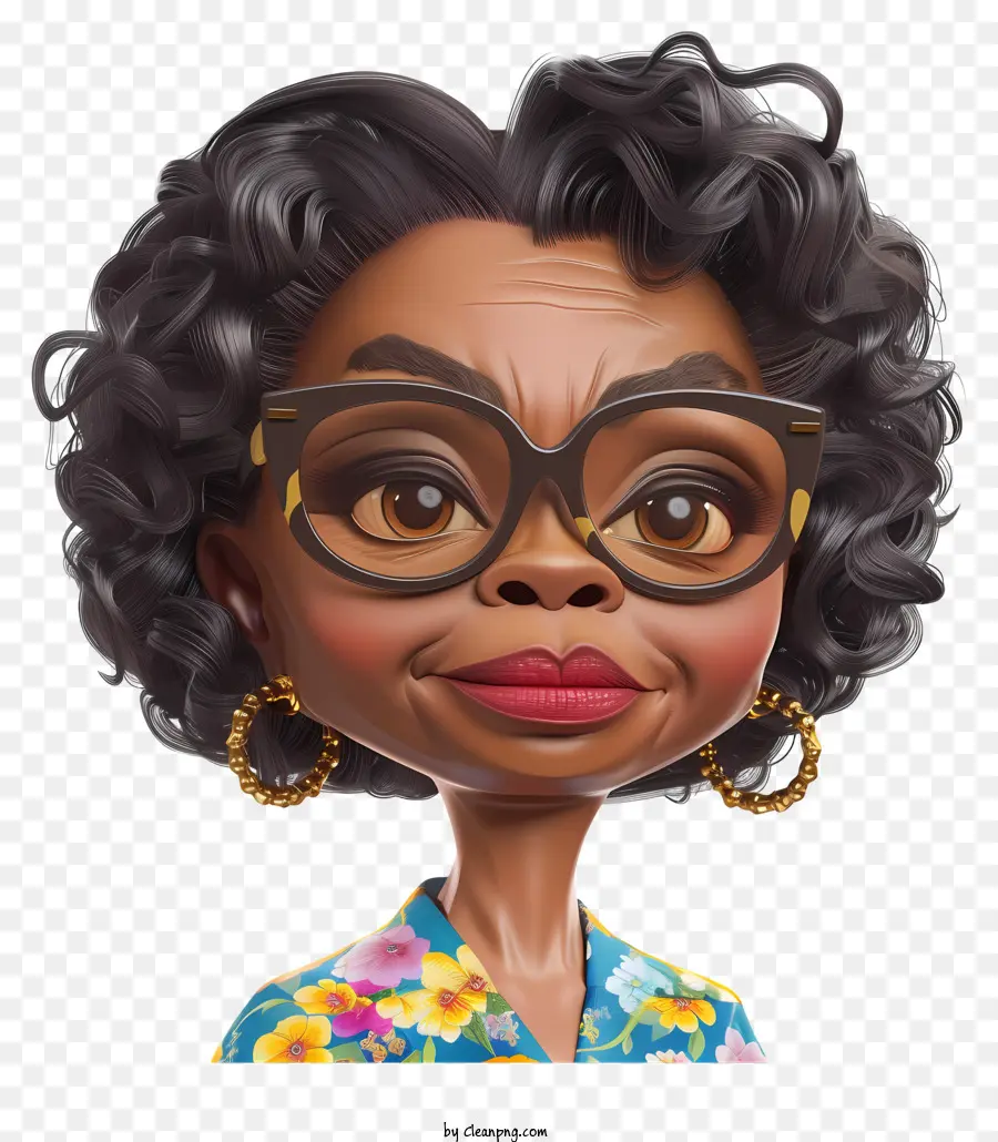 Oprah Winfrey，Karikatürize Et Kadin PNG