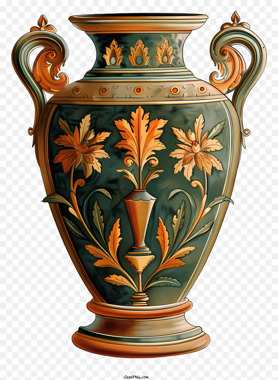 Roma Vazo，Çiçek Tasarım Vazo PNG