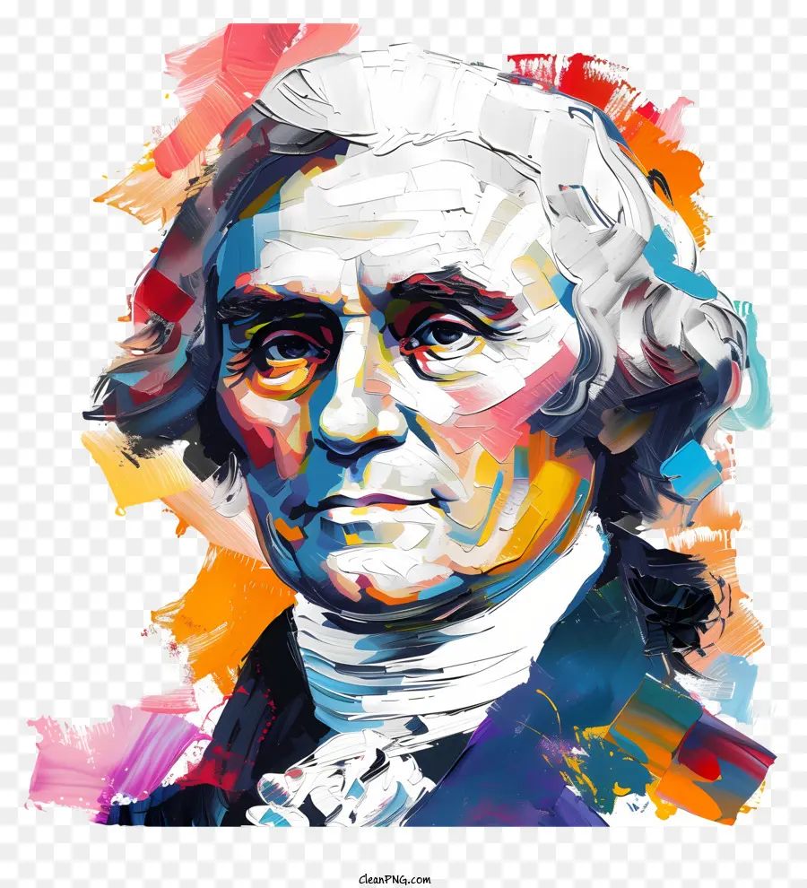 Thomas Jefferson，Başkan George Washington PNG