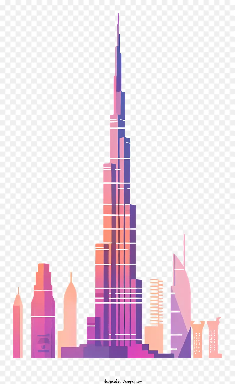 Burj Khalifa，şehir Silüeti PNG