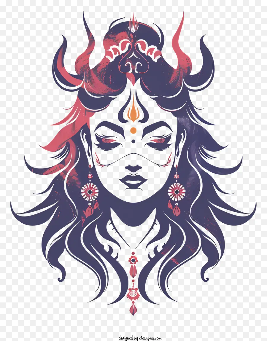 Hindu Tanrıçası，Uzun Saçlı Kadın PNG