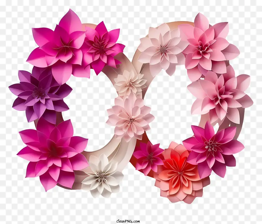 Sonsuzluk Sembolü，Soyut çiçek PNG