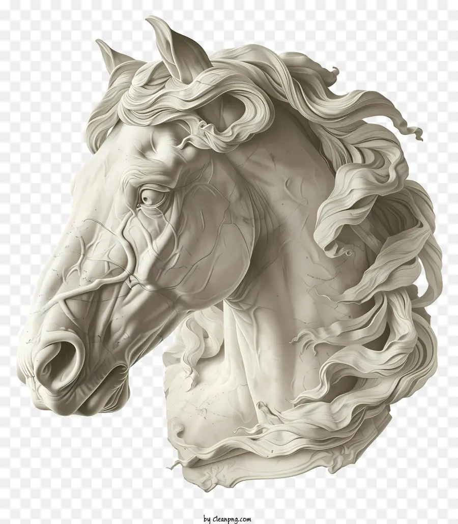 At Başı，Beyaz At Heykeli PNG