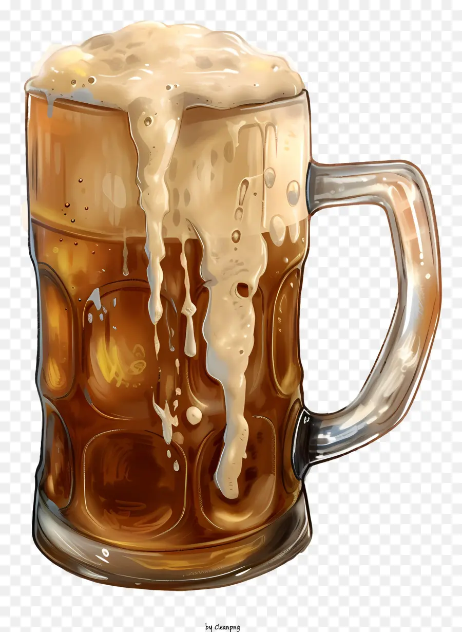 Bira Kupa，Köpüklü Içecek PNG