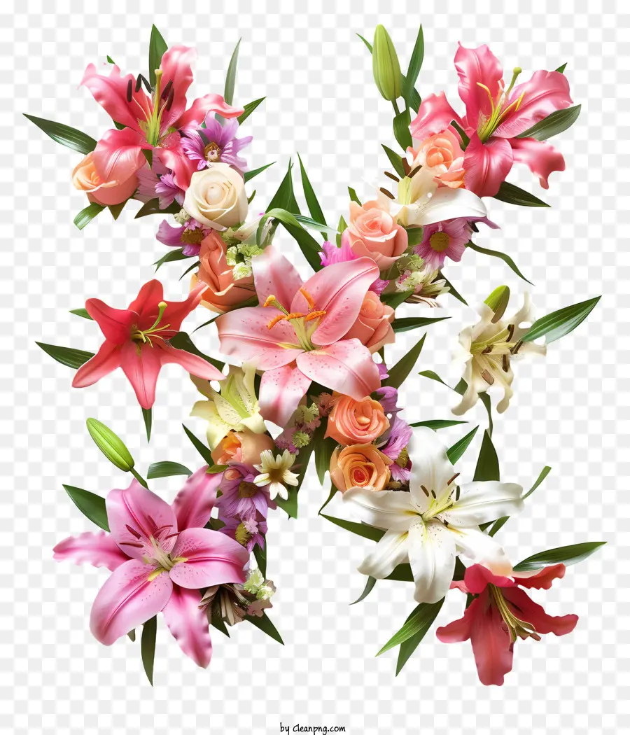 Çiçek Mektubu X，çiçek Aranjmanı PNG