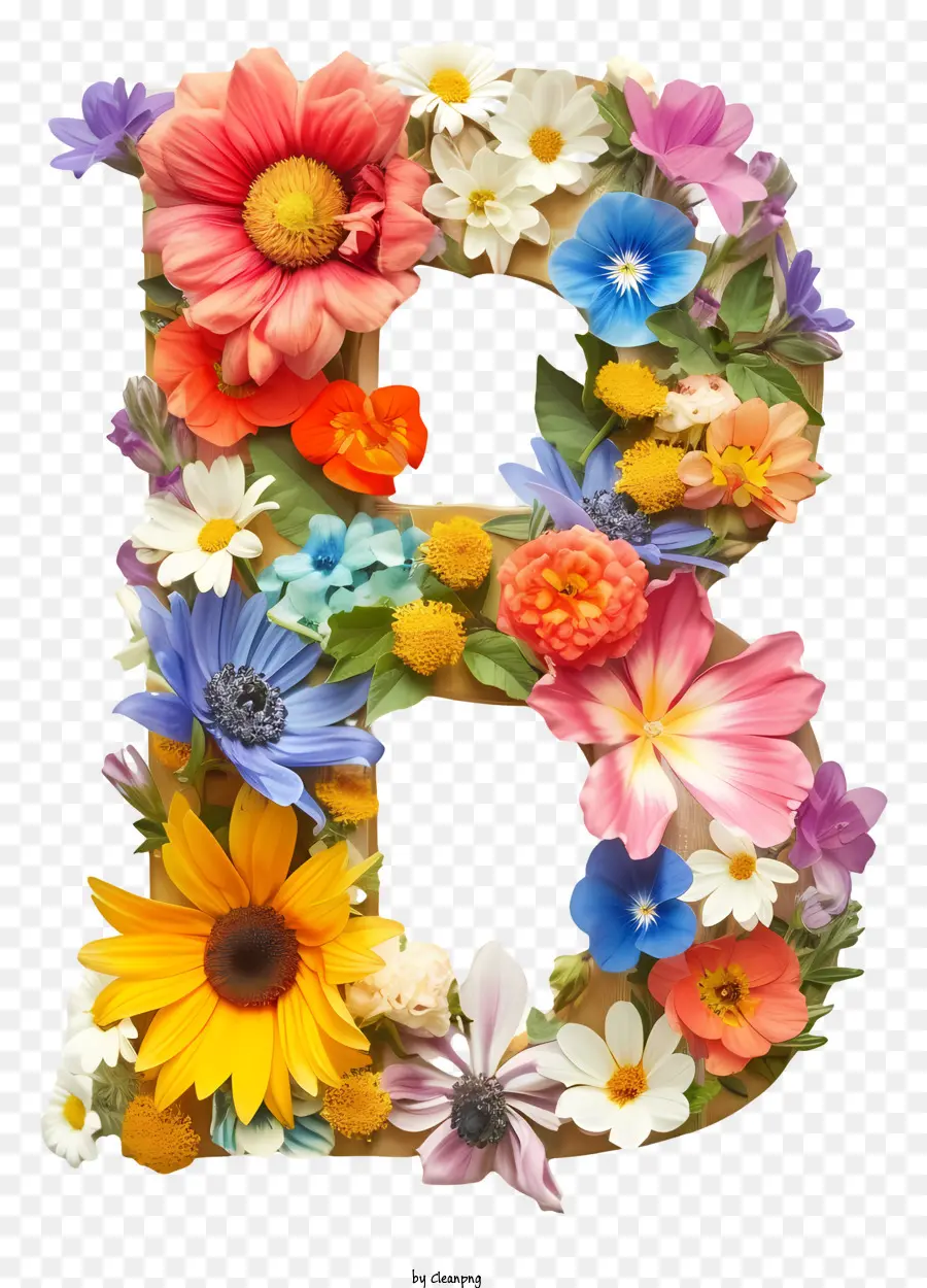 Çiçek Mektubu B，Çiçek Mektup PNG
