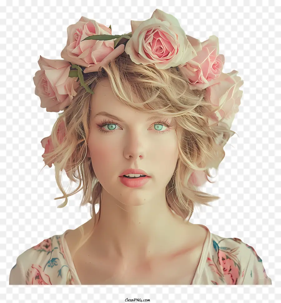 Taylor Swift，Çiçek Taçlı Kadın PNG