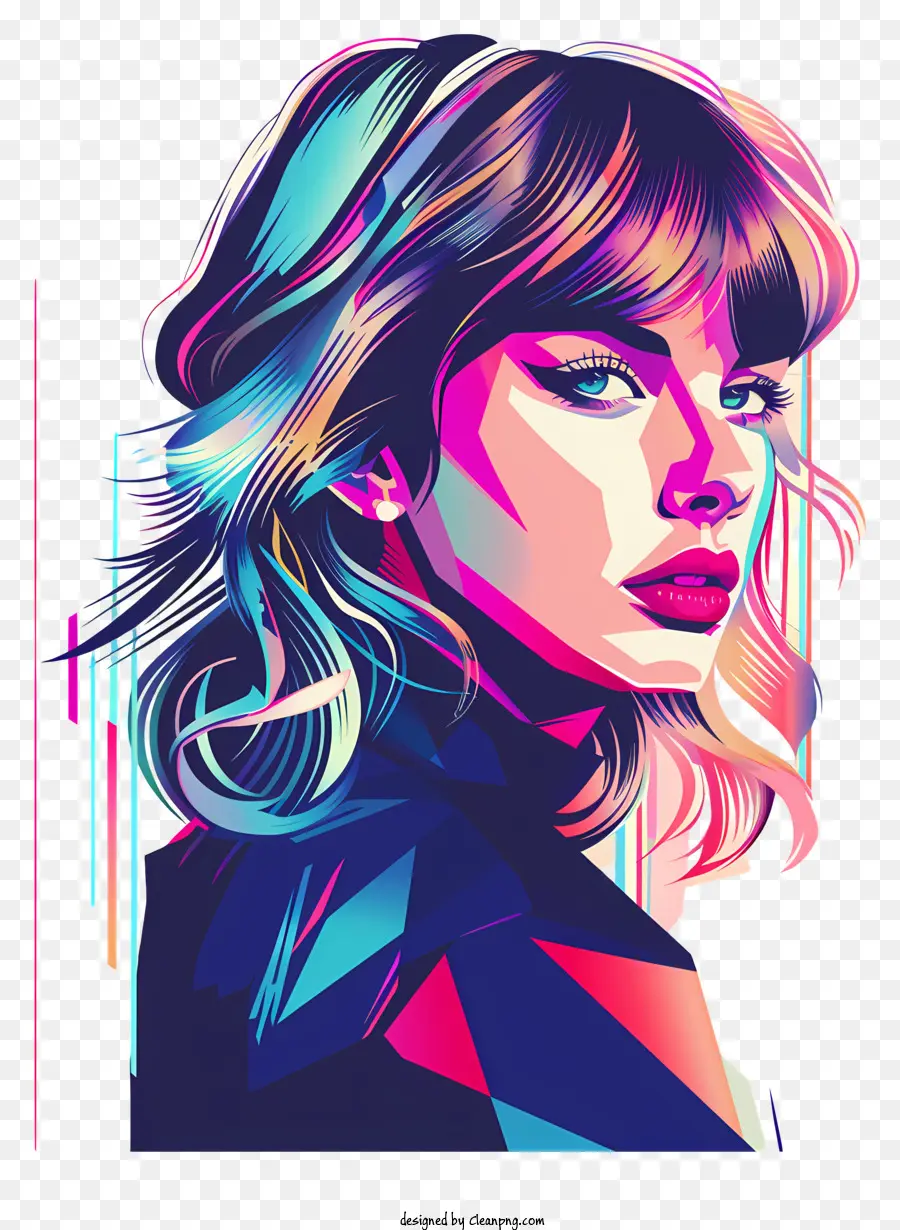 Taylor Swift，Renkli Portre PNG