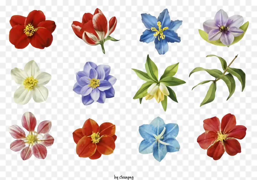 çiçek，Renkli çiçekler PNG