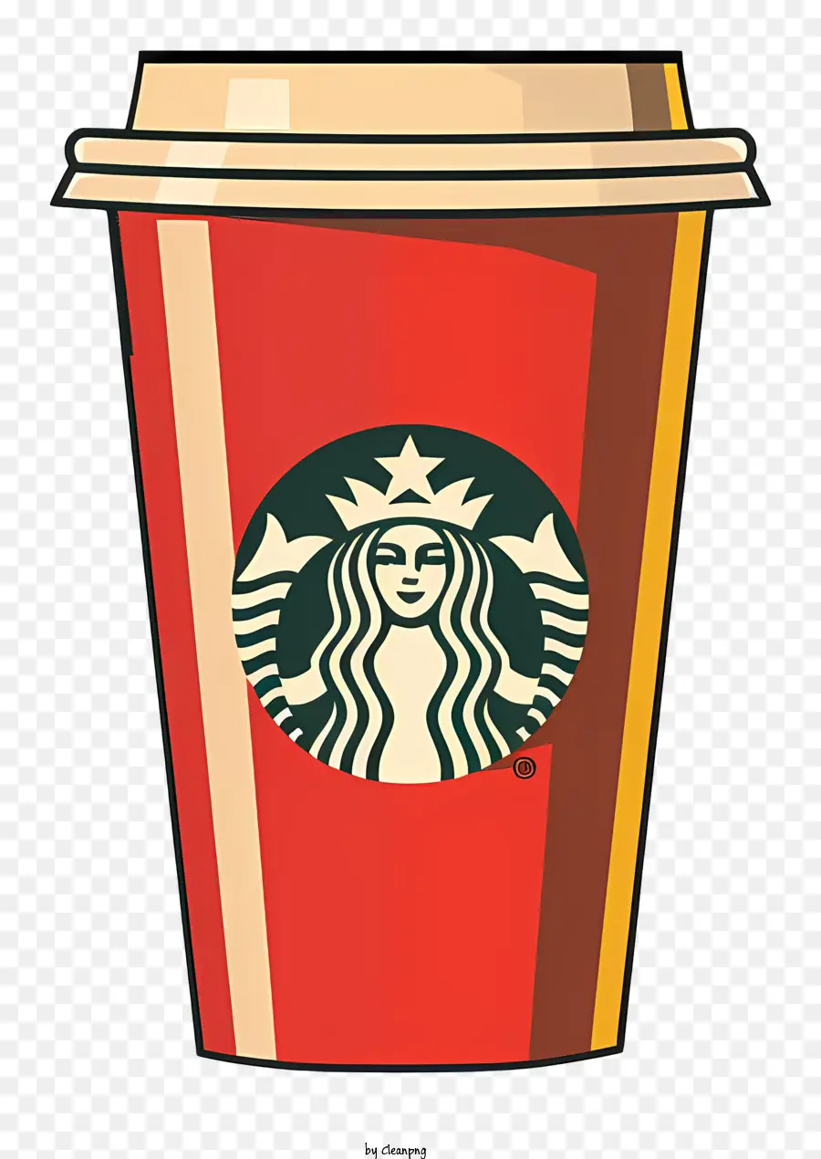 Starbucks Kahve Fincanı，Kırmızı Plastik Fincan PNG