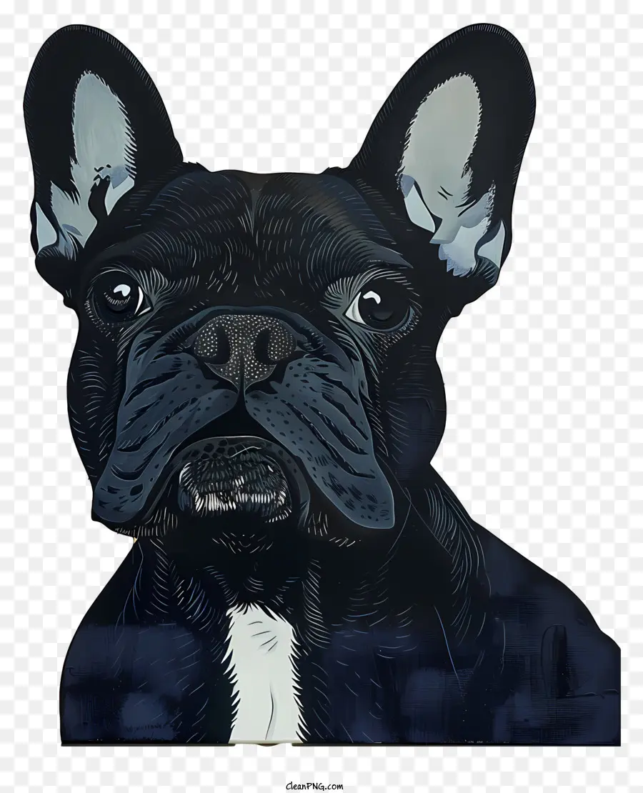 Fransız Bulldog，Siyah Ve Beyaz PNG