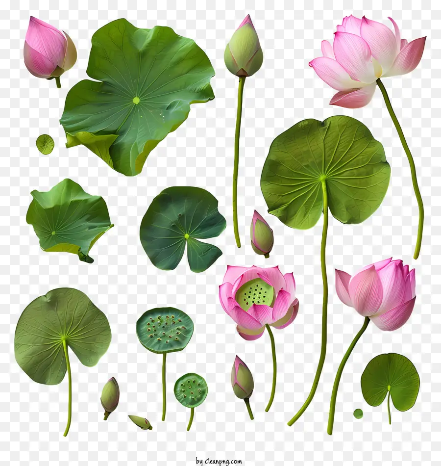 Lotus çiçeği，Pembe Nilüferler PNG