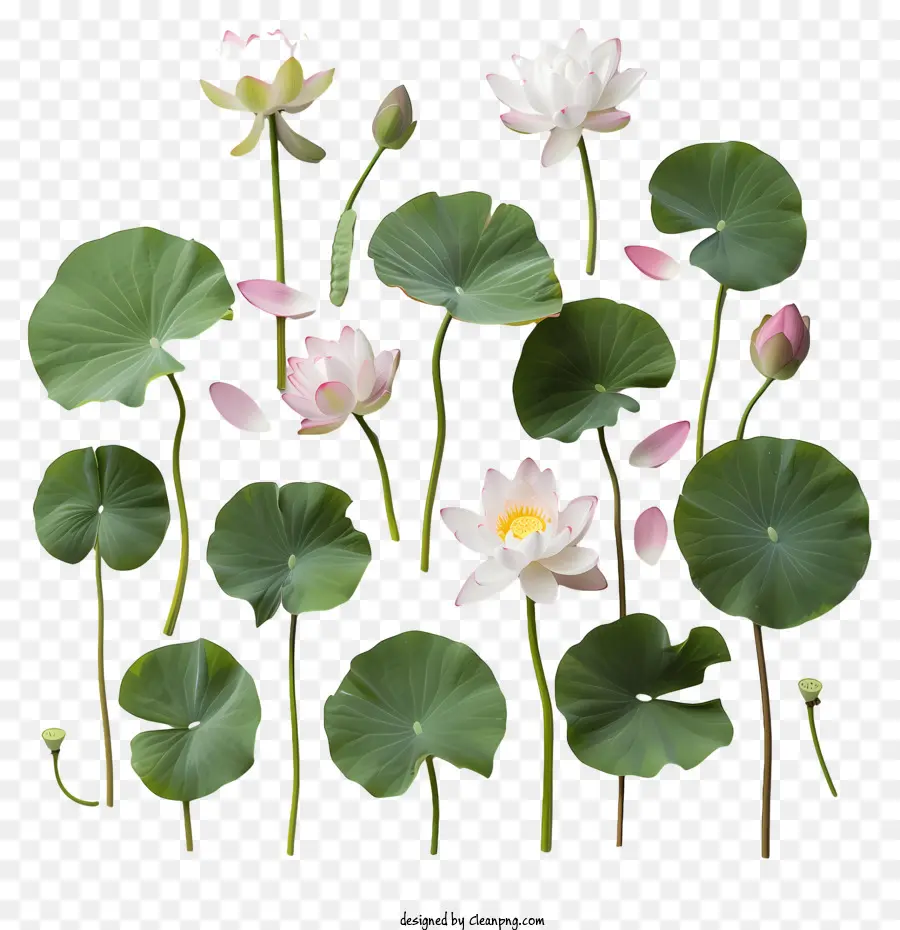 Lotus çiçeği，Pembe çiçekler PNG