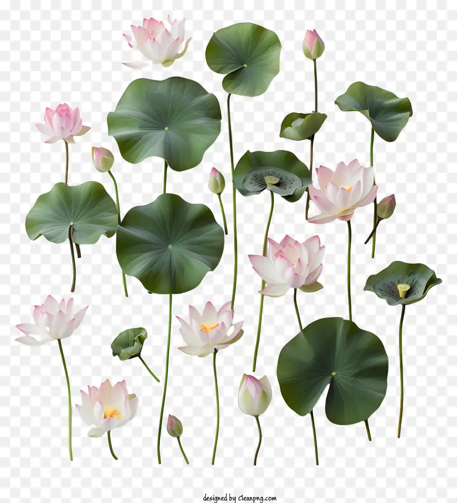 Lotus çiçeği，Pembe Lotus Çiçekleri PNG