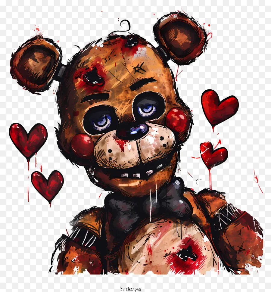 Solmuş Freddy，Ayı Animatronik PNG