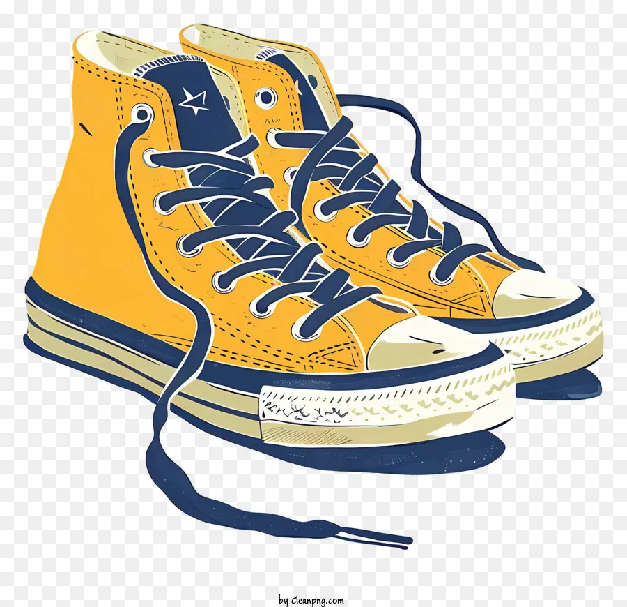 Ayakkabı，Sarı Spor Ayakkabılar PNG
