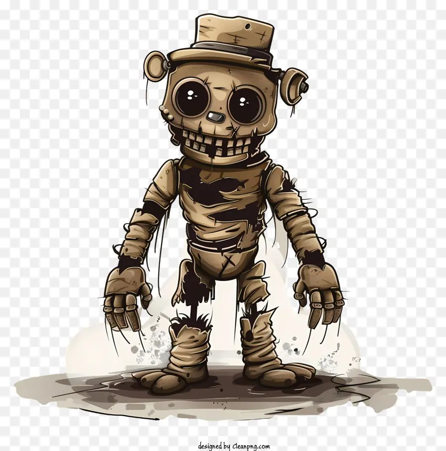 Solmuş Freddy，Karikatür Robot PNG