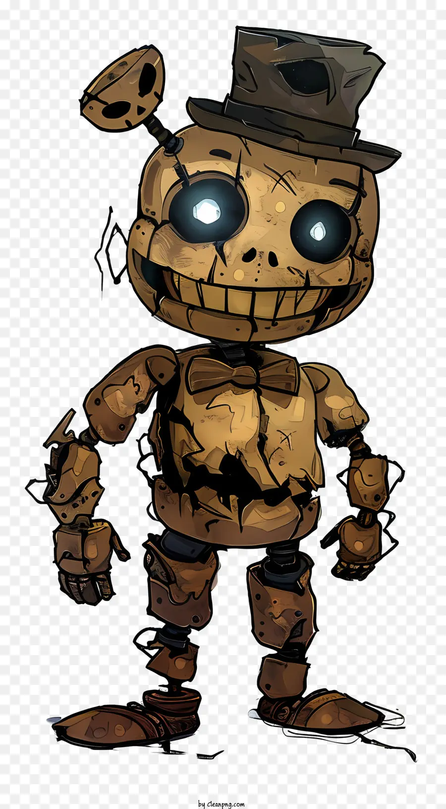 Solmuş Freddy，Oyuncak Robot PNG