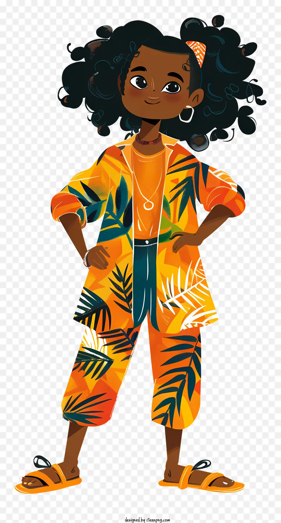 Afrikalı Kız，Hawaii Gömleği PNG