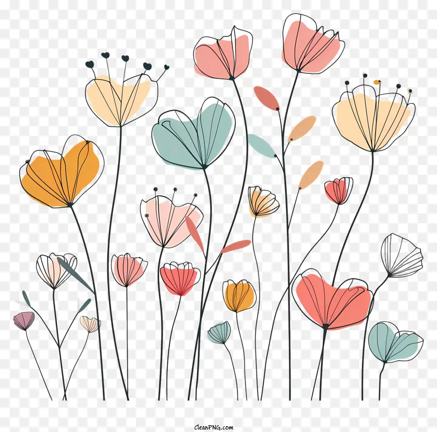 Bahar çiçekleri，Renkli çiçekler PNG