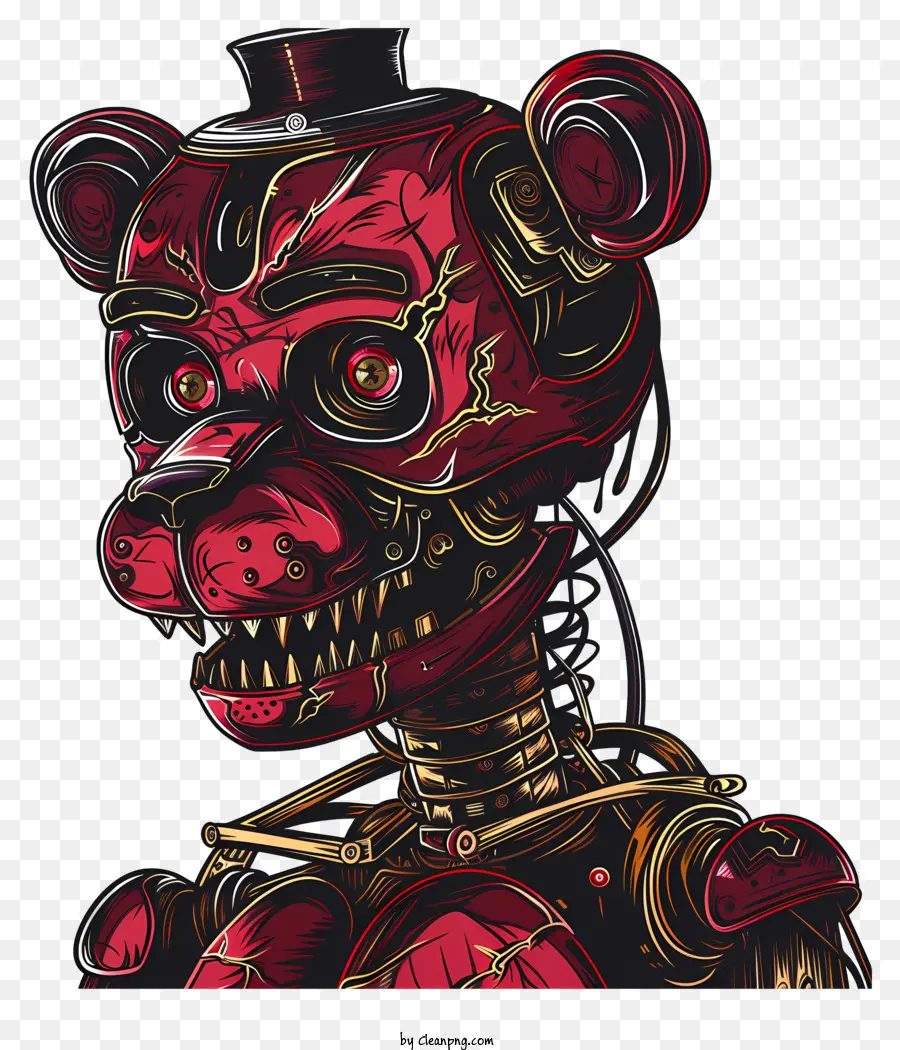 Solmuş Freddy，Animatronik Ayı PNG