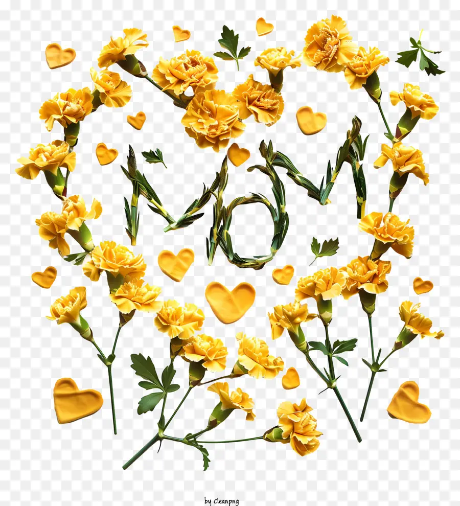 Anne，Sarı çiçek PNG