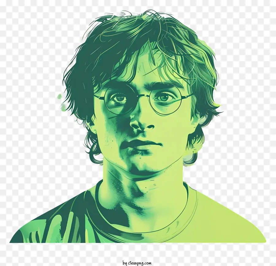 Harry Potter'ın，Gözlüklü Yeşil çocuk PNG