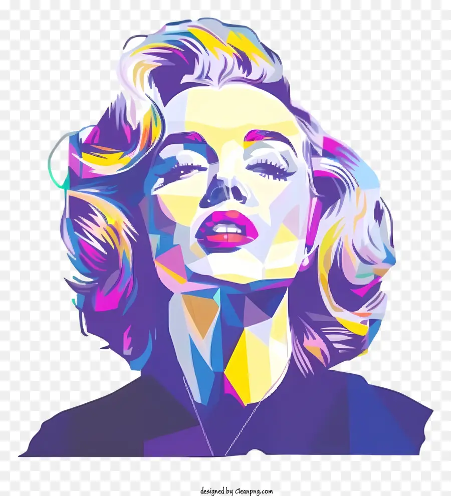 Marilyn Monroe，Renkli Portre PNG