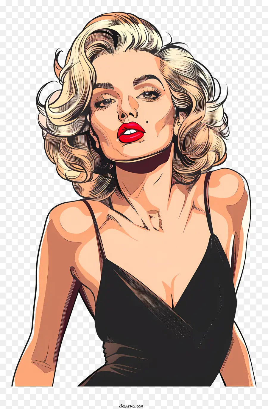 Marilyn Monroe，Sarışın Kadın İllüstrasyonu PNG