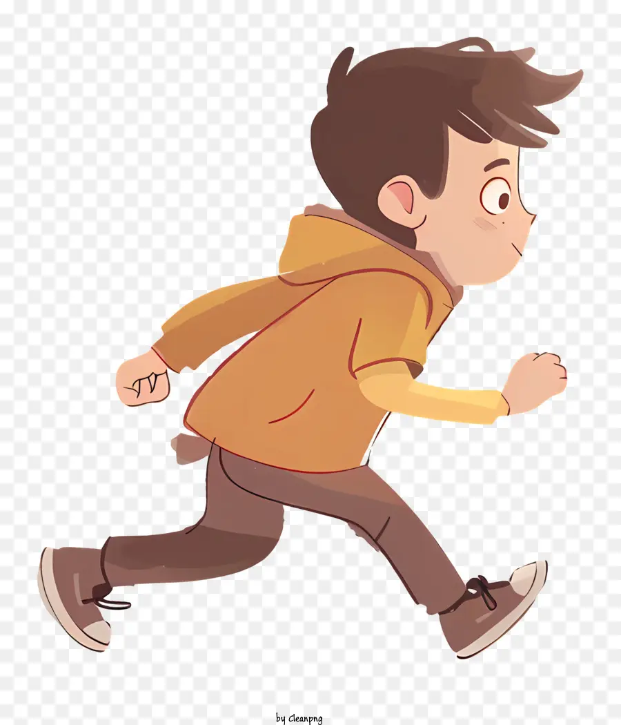 Koşuyor Küçük çocuk，çizgi Film Karakteri PNG