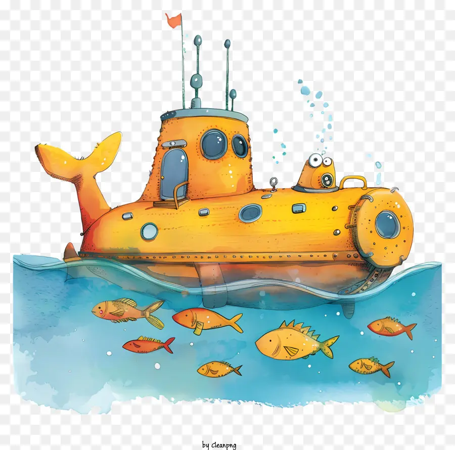 Denizaltı Gün，Sarı Denizaltı PNG