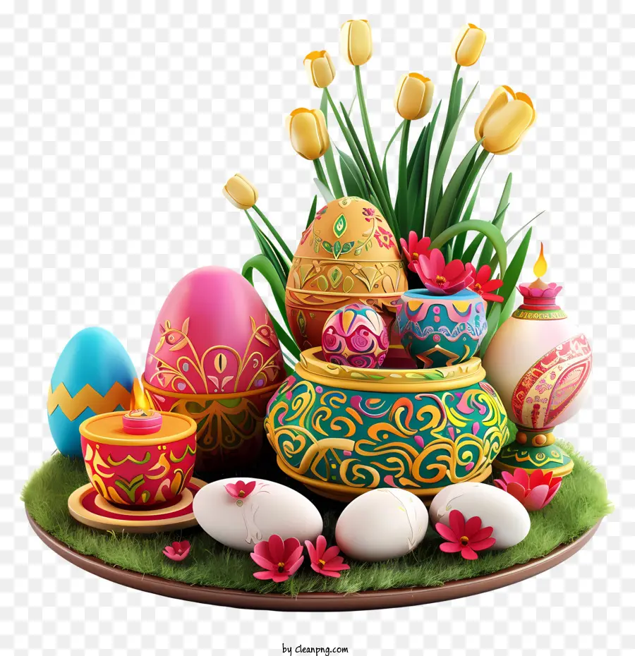 Nevruz Bayramı Kutlu Olsun，Paskalya Yumurtaları PNG