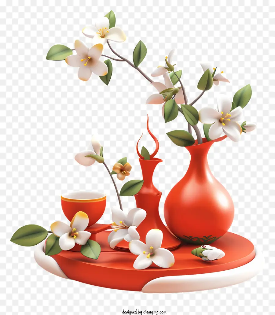 Nevruz Bayramı Kutlu Olsun，Beyaz çiçekler PNG