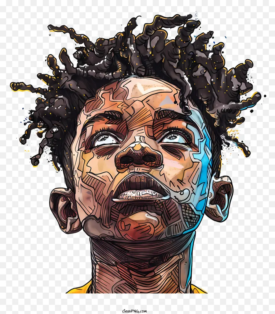 Afrikalı çocuk，Rasta PNG