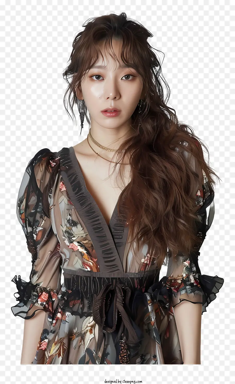 Taeyeon，Çiçekli Elbiseli Kişi PNG