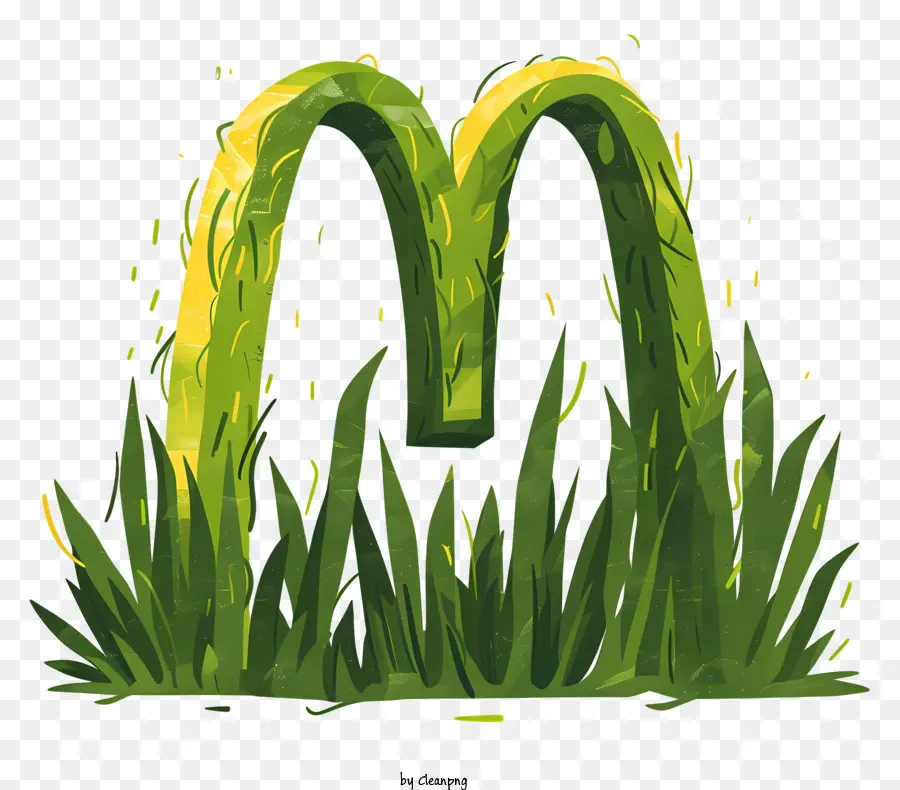 Mcdonalds Logosu，Yeşil Çim Kemerler PNG