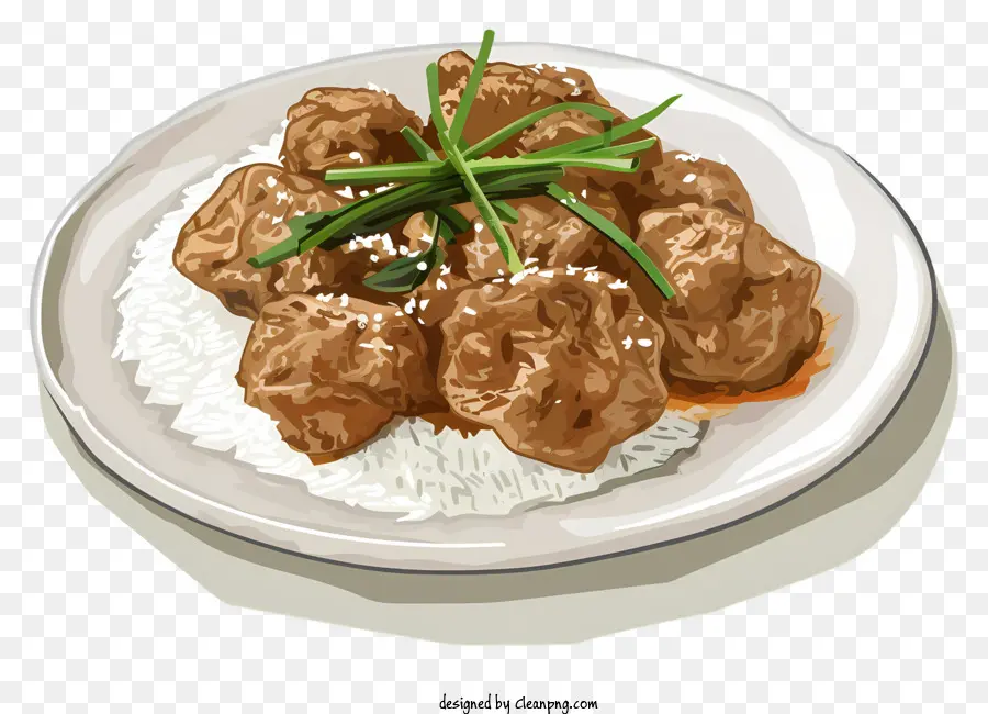 Rendang，Köfte Ve Pilav Tabağı PNG