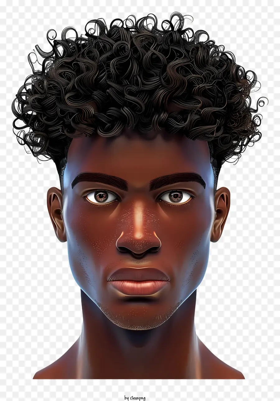 Erkek Saç Modeli，Afro Saç Modeli PNG