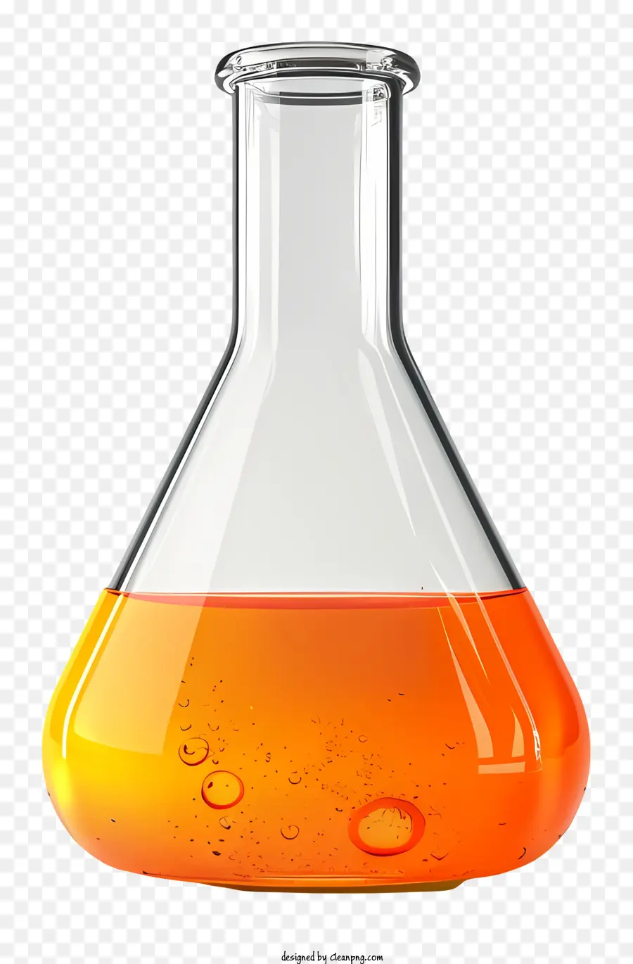 Laboratuvar şişesi，Turuncu Sıvı PNG