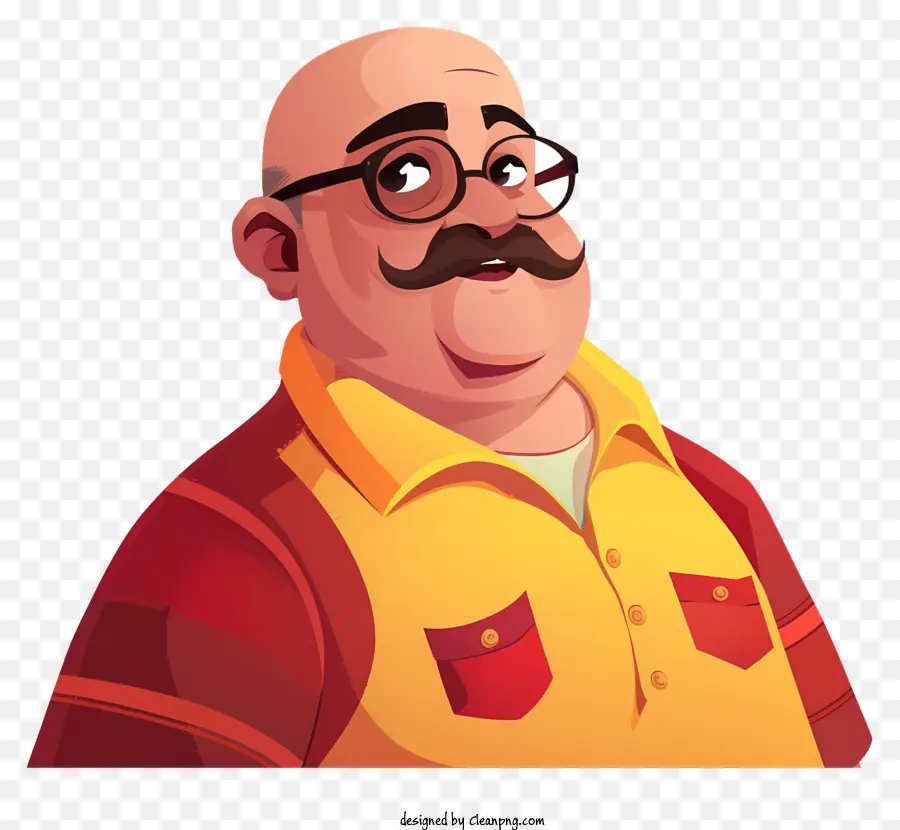 Motu Patlu，Kel Bıyıklı Adam PNG