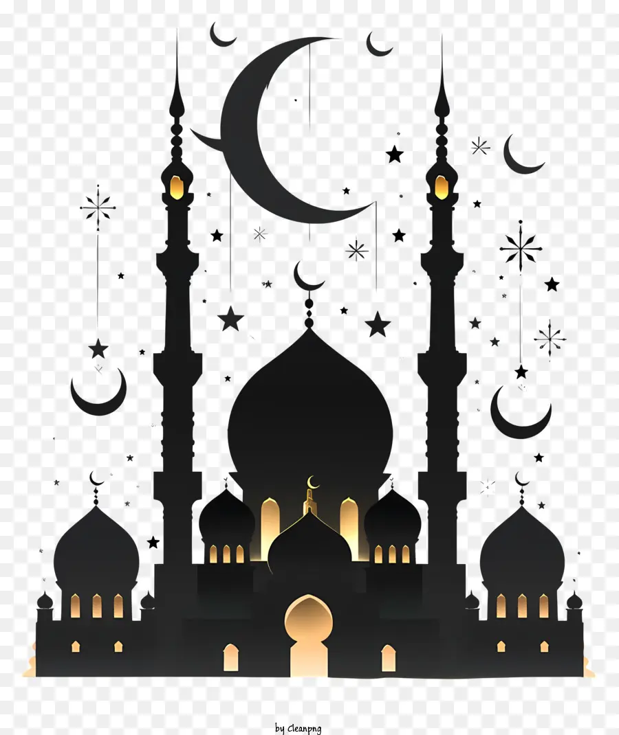 Ramazan，Cami Silueti PNG