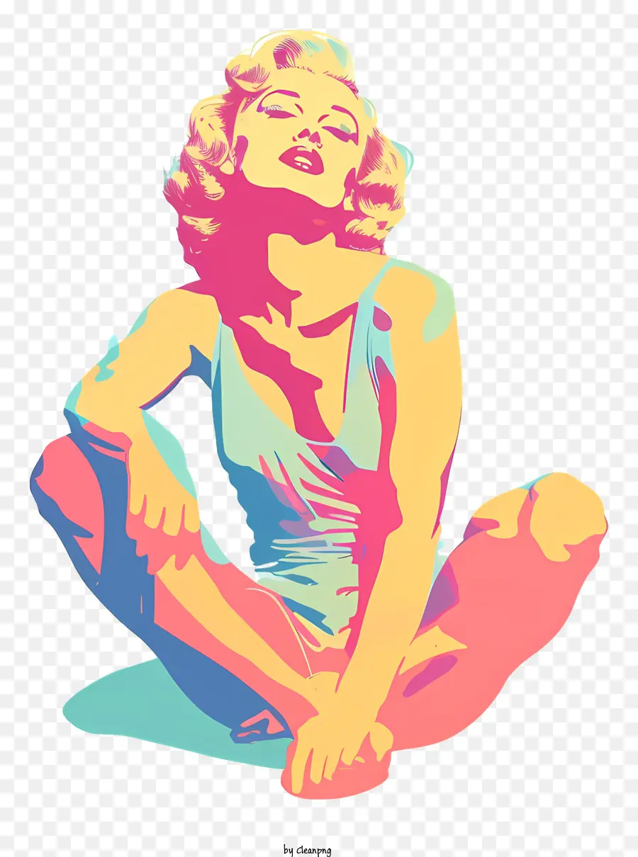 Marilyn Monroe，Renkli Kadın PNG