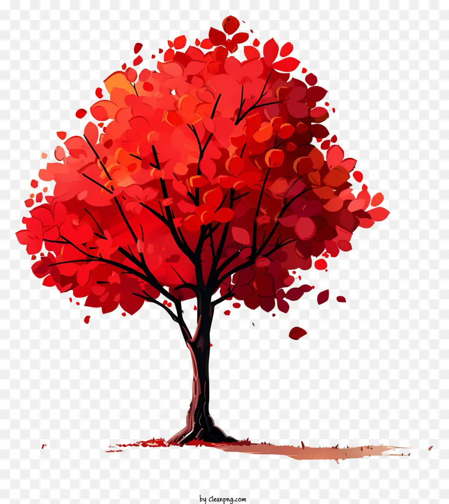 Sonbahar Ağacı，Kırmızı Yapraklar PNG