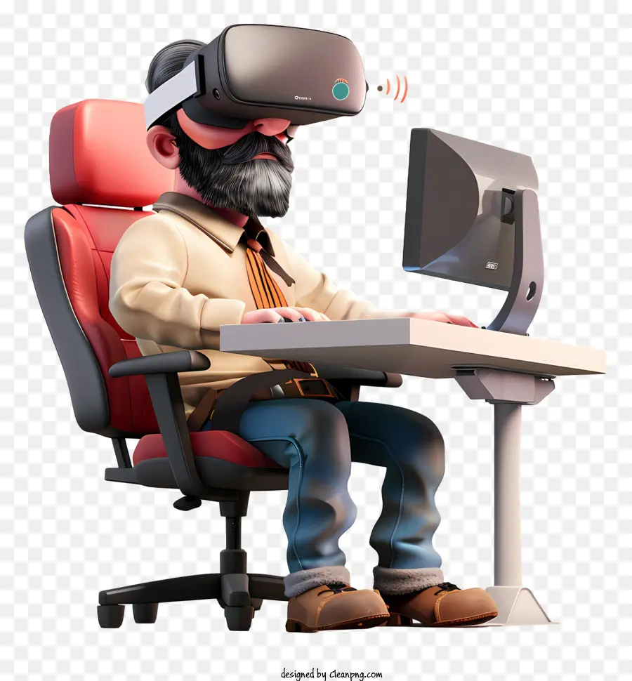 Vr Kulaklığı Takıyor，Vr Kulaklığı Olan Adam PNG