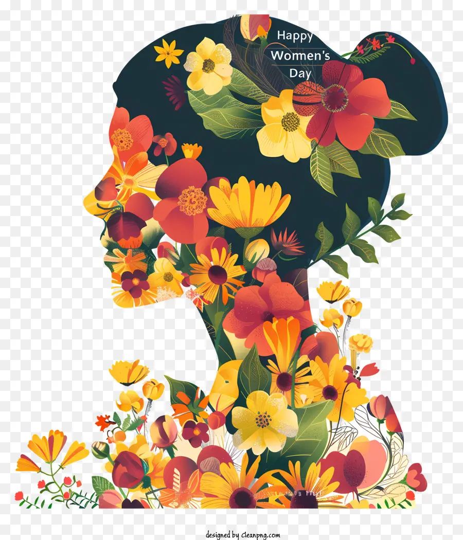 Mutlu Kadınlar Günü，çiçek Taç PNG