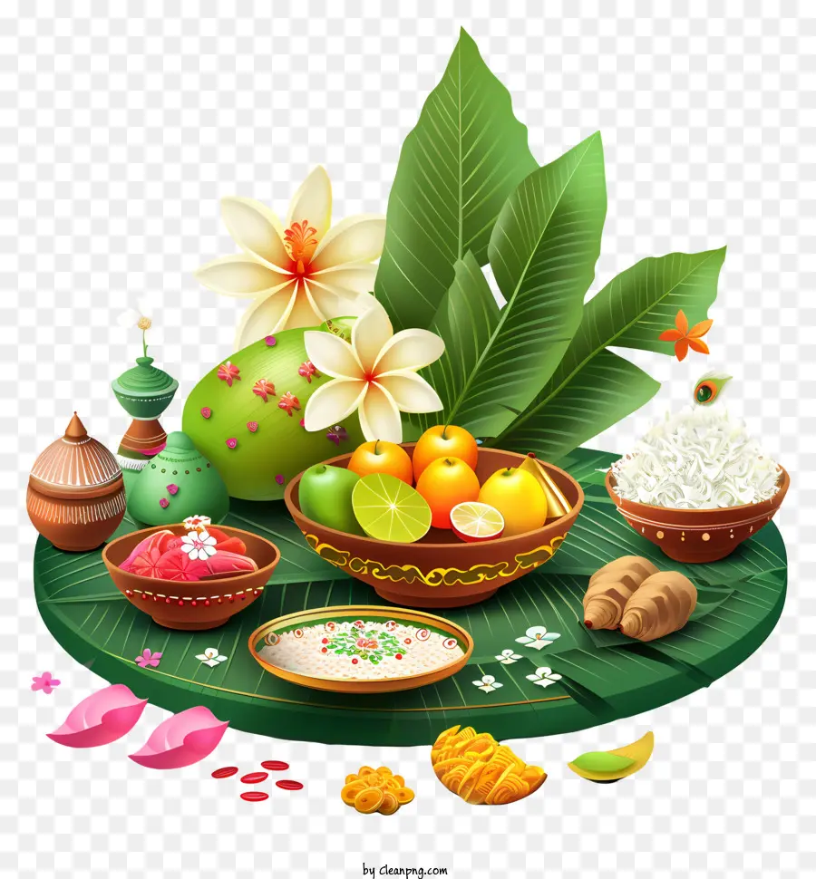 Mutlu Ugadi，Meyveler Ve Çiçekler PNG