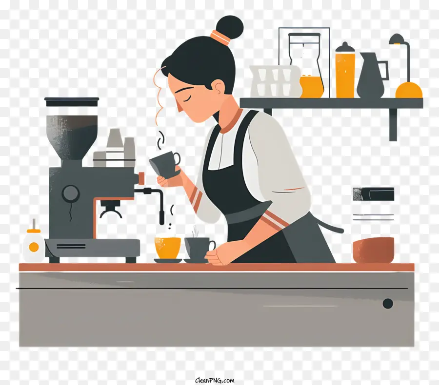 Barista Kahve Yapıyor，Barista PNG