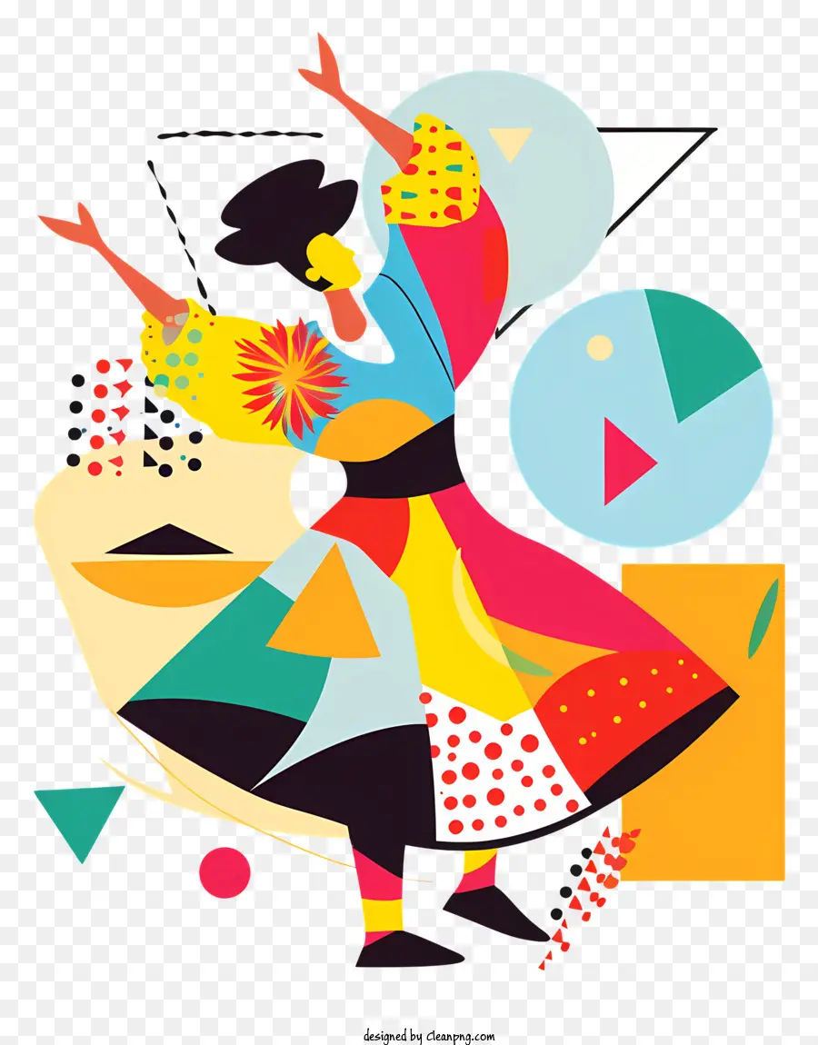 İspanya Flamenko Dansı，Renkli Elbise PNG