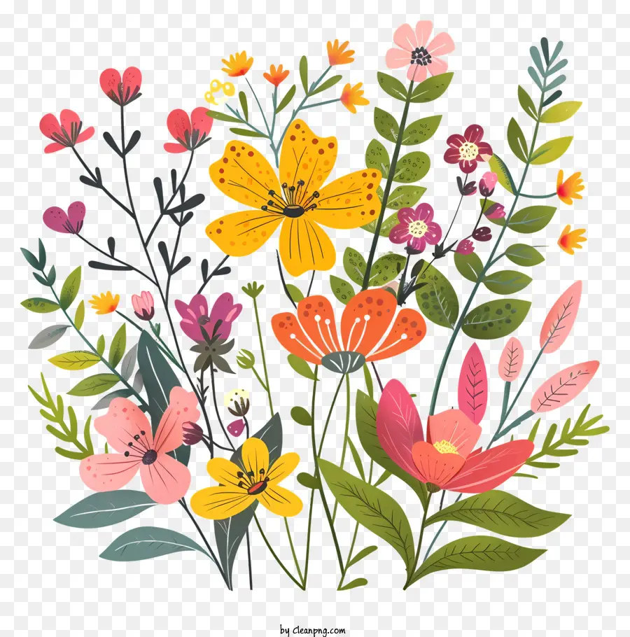 Bahar çiçekleri，Renkli çiçekler PNG