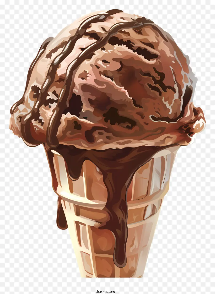 çikolatalı Dondurma，Gözleme Konisi PNG